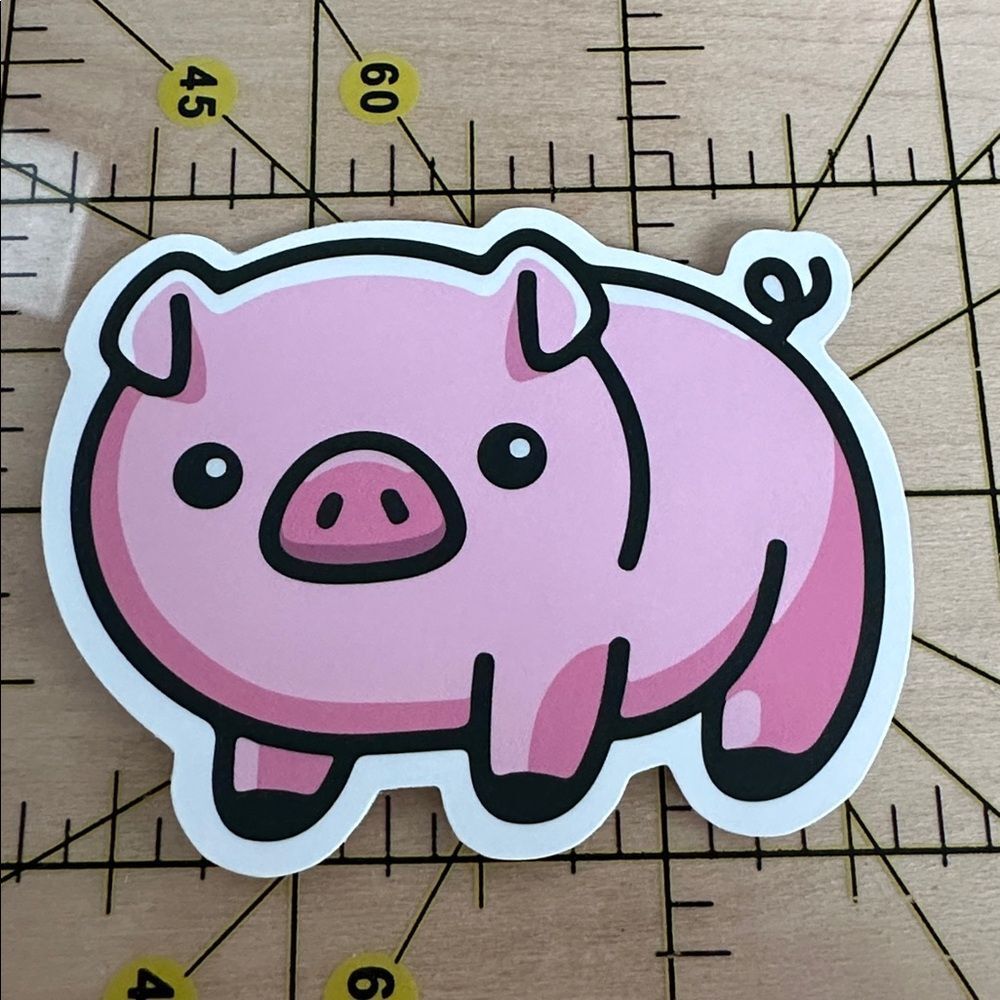 💜13/$13 +Bundle Sticker Sale | Pig Animal Waterproof Sticker